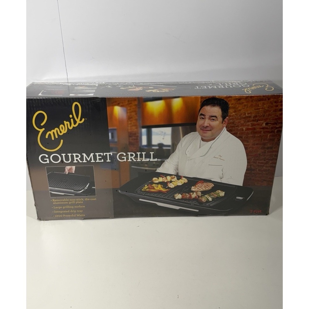 Emeril by T-fal CB653062 Black Gourmet Grill New